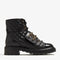QUILTED COMBAT BOOTS BLACK