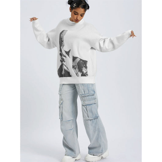 Hidden Face Knit Sweater